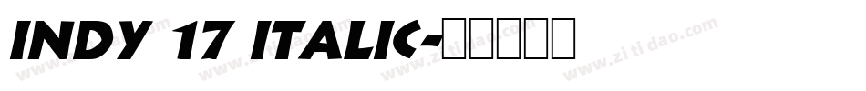 Indy 17 Italic字体转换